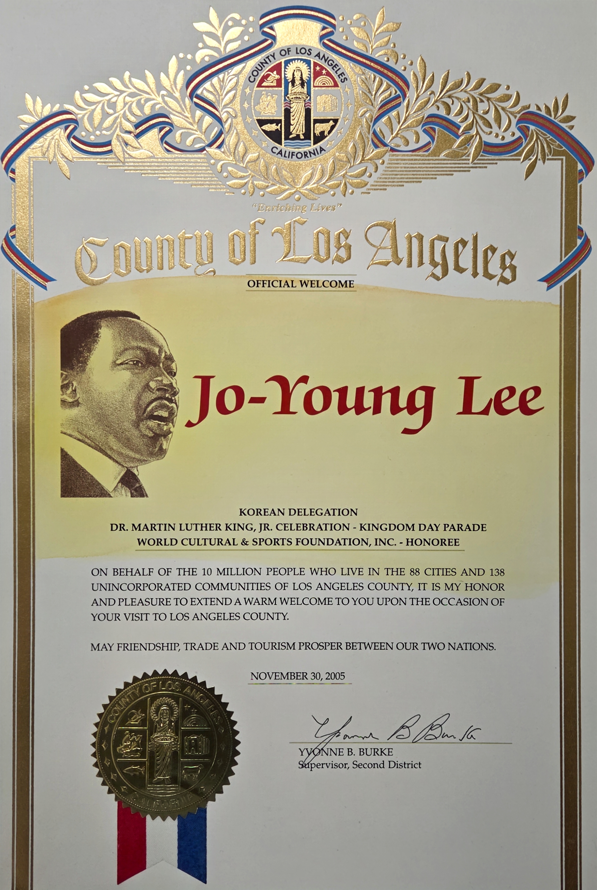 LA County Award 2